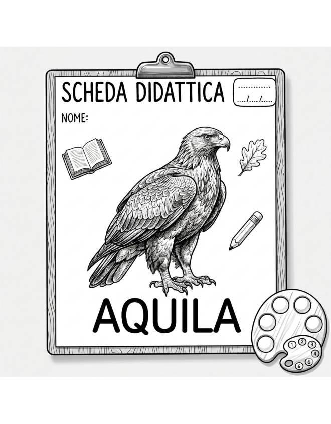 disegno di Scheda Didattica Aquila  da colorare