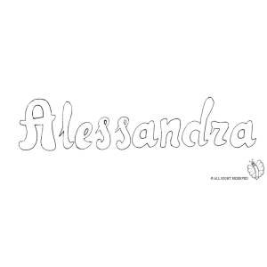 Disegno di Alessandra da colorare