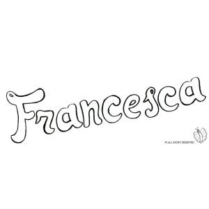 Disegno di Francesca da colorare