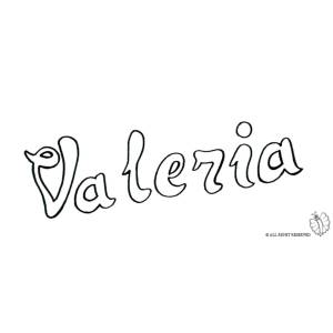 Disegno di Valeria da colorare