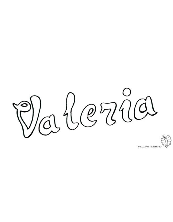 disegno di Valeria da colorare