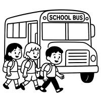 Disegno di Scuolabus da colorare