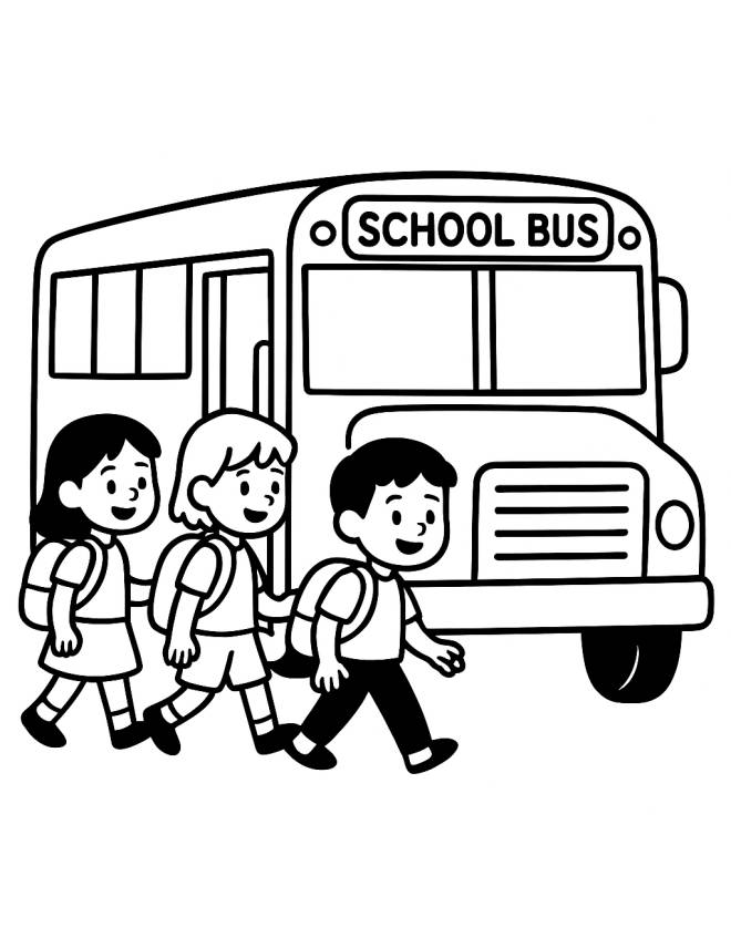 disegno di Scuolabus da colorare