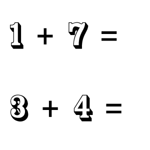 Disegno di Semplici Addizioni da colorare