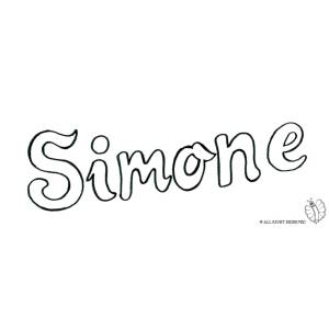 Disegno di Simone da colorare