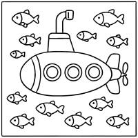disegno di Sottomarino da colorare
