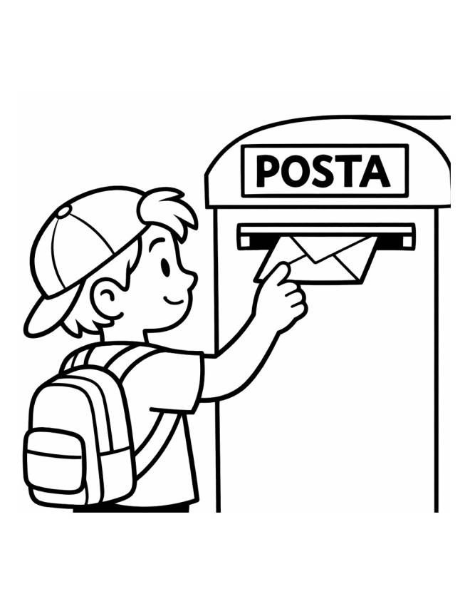 disegno di Spedire una Lettera  da colorare
