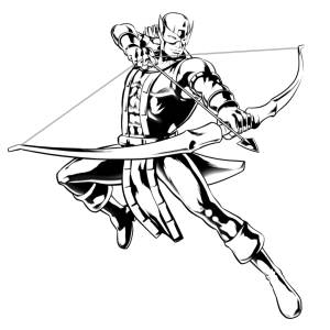 Disegno di Hawkeye - The Avengers da colorare