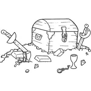 Disegno di Tesoro da colorare