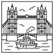 Disegno di Tower Bridge London da colorare