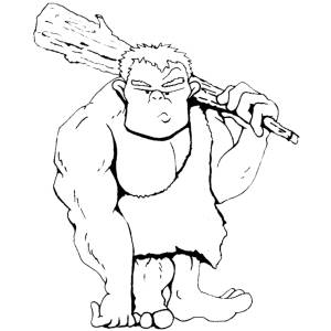 Disegno di Uomo Primitivo da colorare