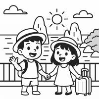disegno di Vacanza a Capri  da colorare