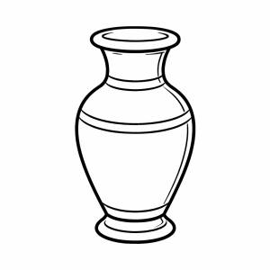 Disegno di Vaso da Salotto da colorare