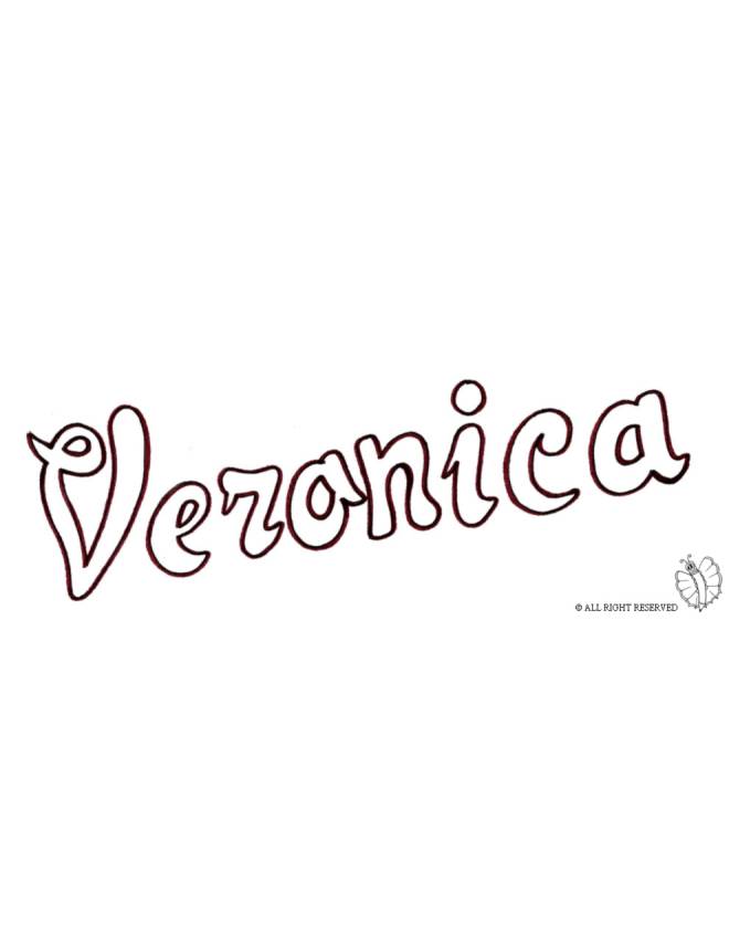 disegno di Veronica da colorare