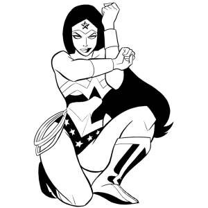 Disegno di Wonder Woman da colorare