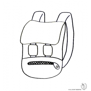 Disegno di Zaino da colorare
