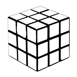 Disegno di Gioco del Cubo da colorare