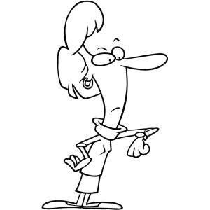 Disegno di Maestra Arrabbiata da colorare