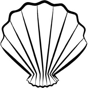 Disegno di Conchiglia a Ventaglio da colorare