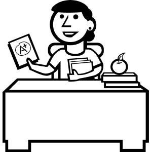 Disegno di La Maestra da colorare