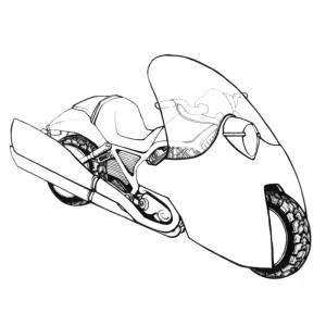 Disegno di Moto da Corsa da colorare