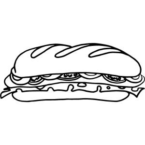 Disegno di Sandwich da colorare