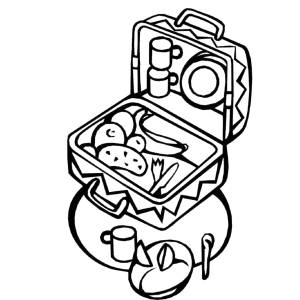 Disegno di Cestino Picnic da colorare