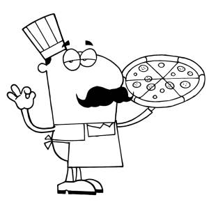 Disegno di Il Pizzaiolo Napoletano da colorare