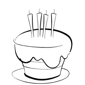 Disegno di Torta Auguri da colorare