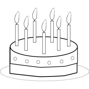 Disegno di Torta Buon Compleanno da colorare