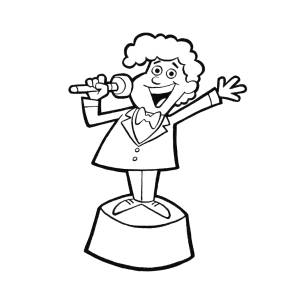 Disegno di Il Cantante da colorare