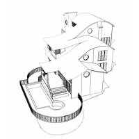 Disegno di Casa in 3D da colorare