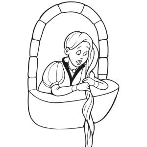 Disegno di Rapunzel  da colorare
