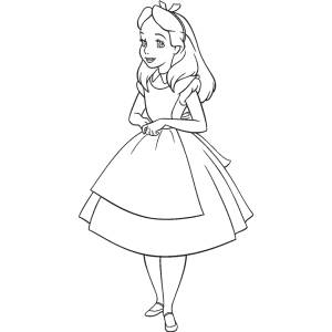 Disegno di Alice da colorare