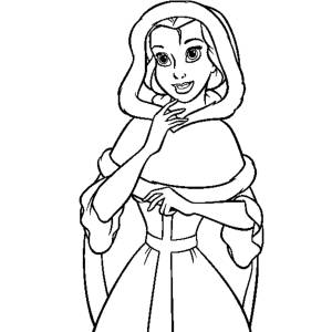 Disegno di Belle da colorare