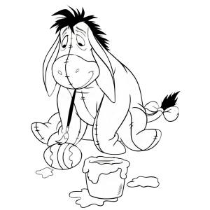 Disegno di Hi Ho Winnie the Pooh da colorare