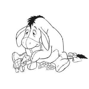 Disegno di Hi Ho e la Tartaruga da colorare