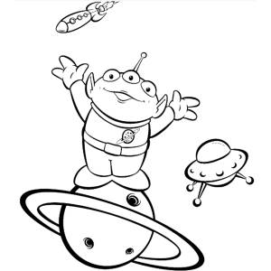 Disegno di L'Alieno di Toy Story da colorare
