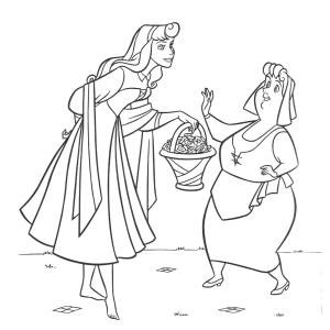 Disegno di La Bella Addormentata da colorare