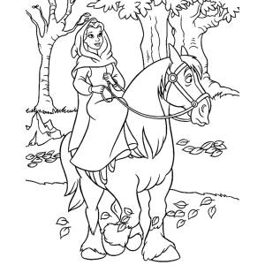 Disegno di Belle a Cavallo da colorare