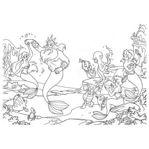 Disegno di La Sirenetta Disney da colorare