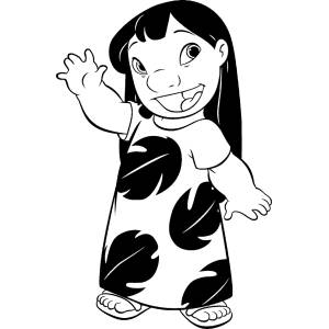 Disegno di Lilo da colorare