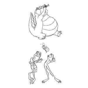 Disegno di Louis e il Ranocchio da colorare