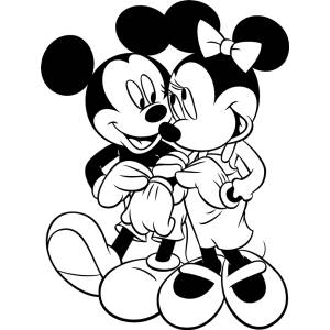 Disegno di Minnie e Topolino da colorare
