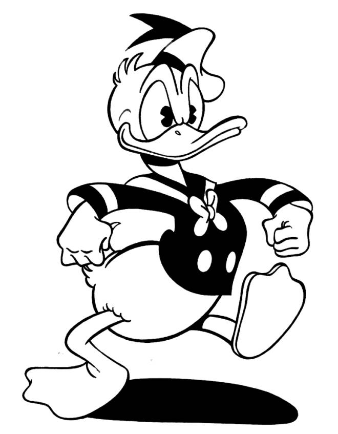 disegno di Donald Duck da colorare