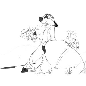 Disegno di Pumbaa Il Re Leone da colorare