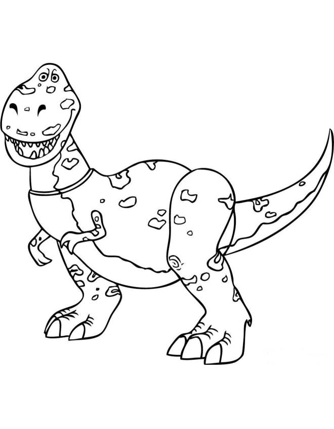 disegno di Rex Dinosauro Toy Story da colorare