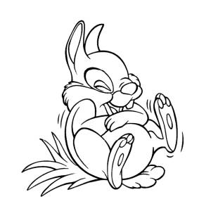 Disegno di Tamburino amico di Bambi da colorare