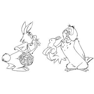 Disegno di Uffa e Tappo Winnie the Pooh da colorare