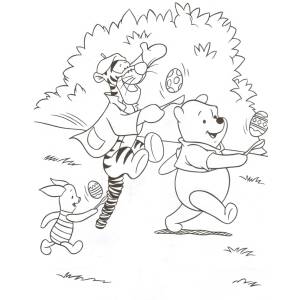 Disegno di Winnie Tigro e Pimpi da colorare